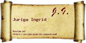 Juriga Ingrid névjegykártya